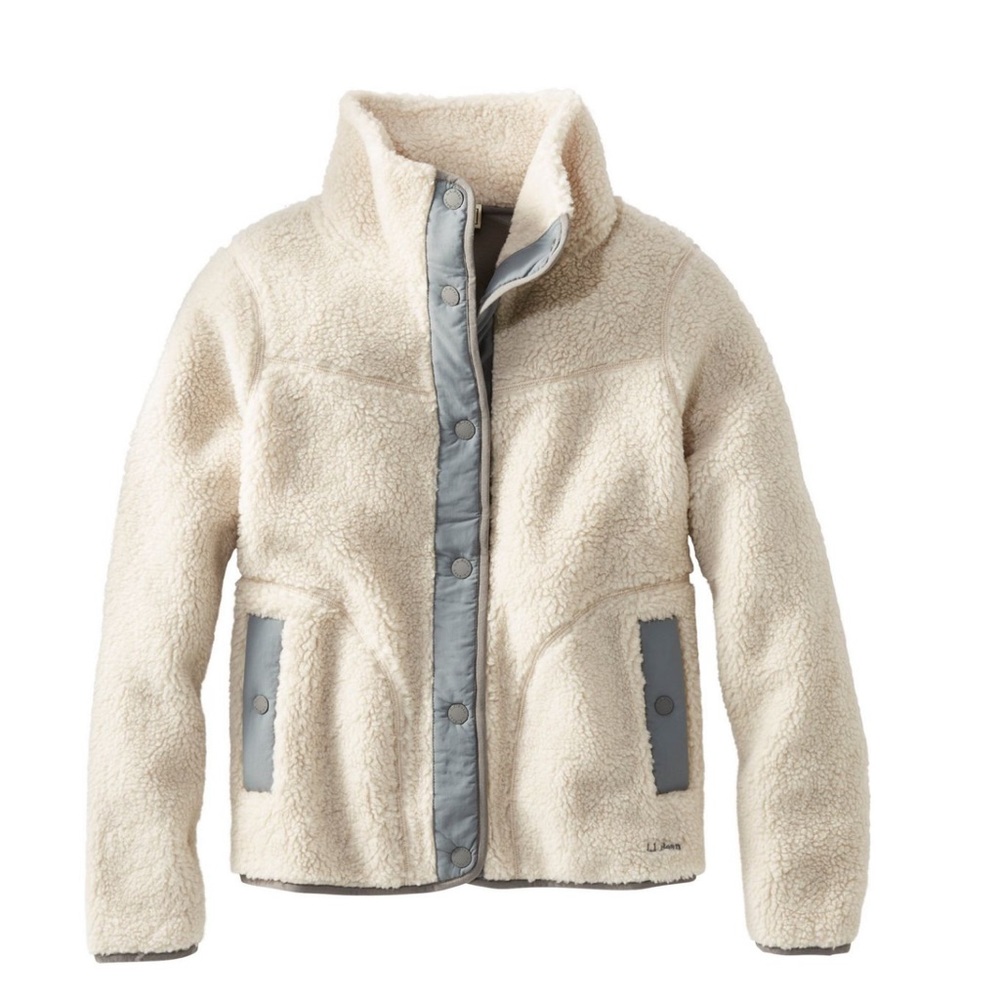 LL Bean Sherpa jacket size large like new condition